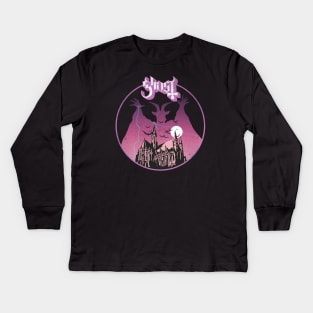 Ghost Purple Kids Long Sleeve T-Shirt